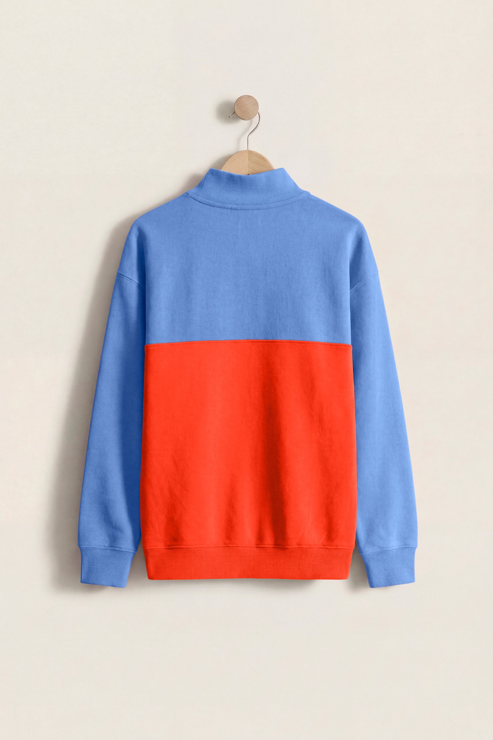 Colour Block LS High Neck Sweatshirt