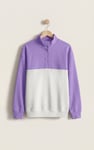 Colour Block LS High Neck Sweatshirt