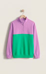 Colour Block LS High Neck Sweatshirt