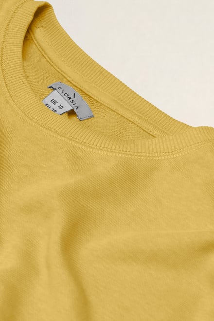 Ribbed Hem Cropped Sweatshirt