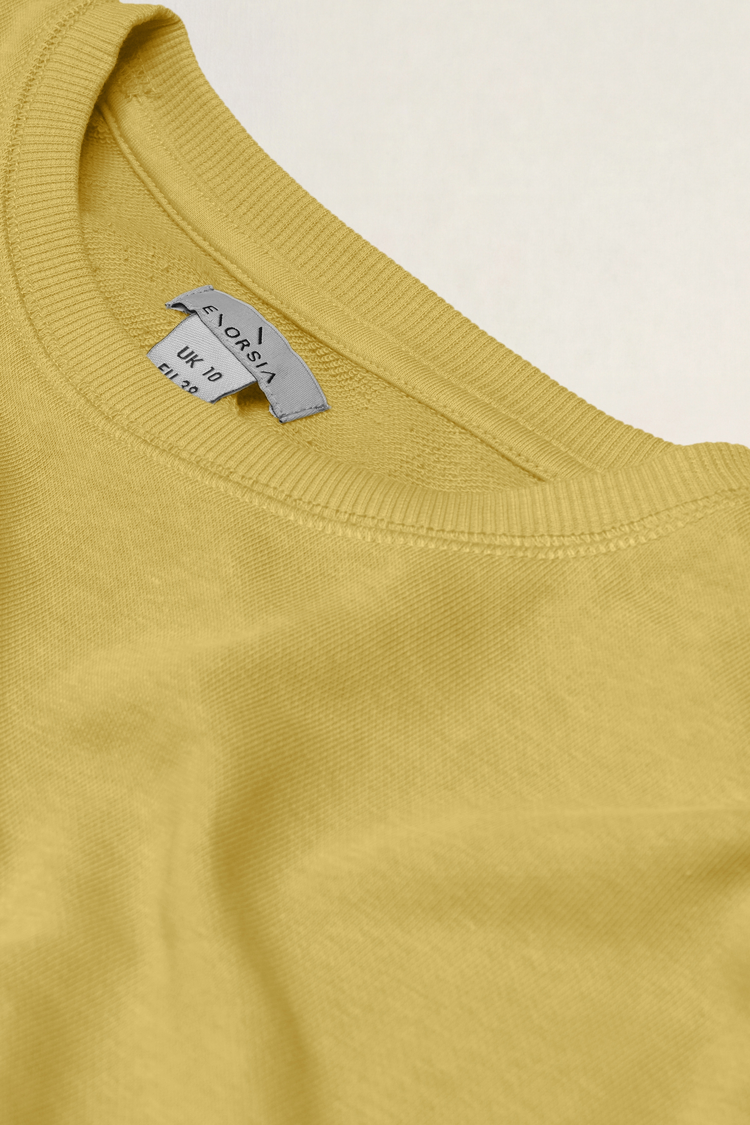 Ribbed Hem Cropped Sweatshirt