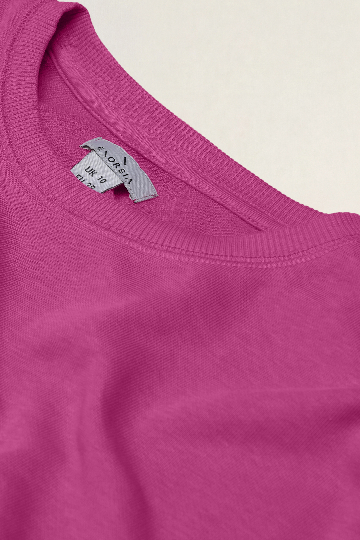 Ribbed Hem Cropped Sweatshirt