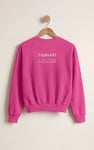 Ribbed Hem Cropped Sweatshirt