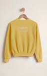 Ribbed Hem Cropped Sweatshirt