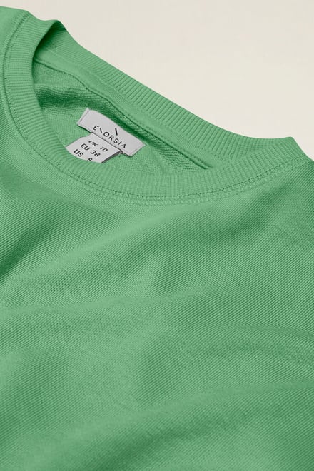 Ribbed Hem Cropped Sweatshirt