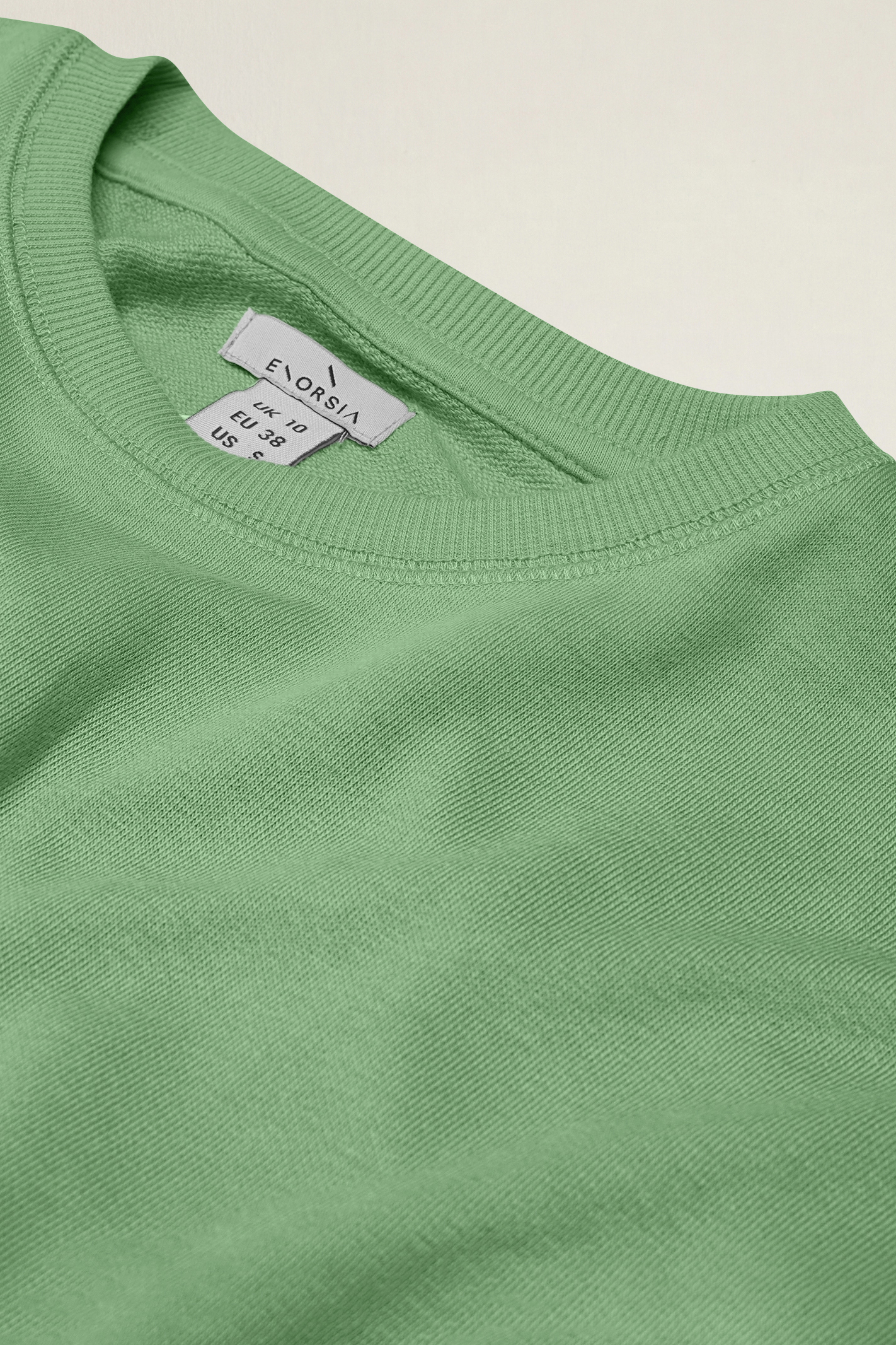 Ribbed Hem Cropped Sweatshirt