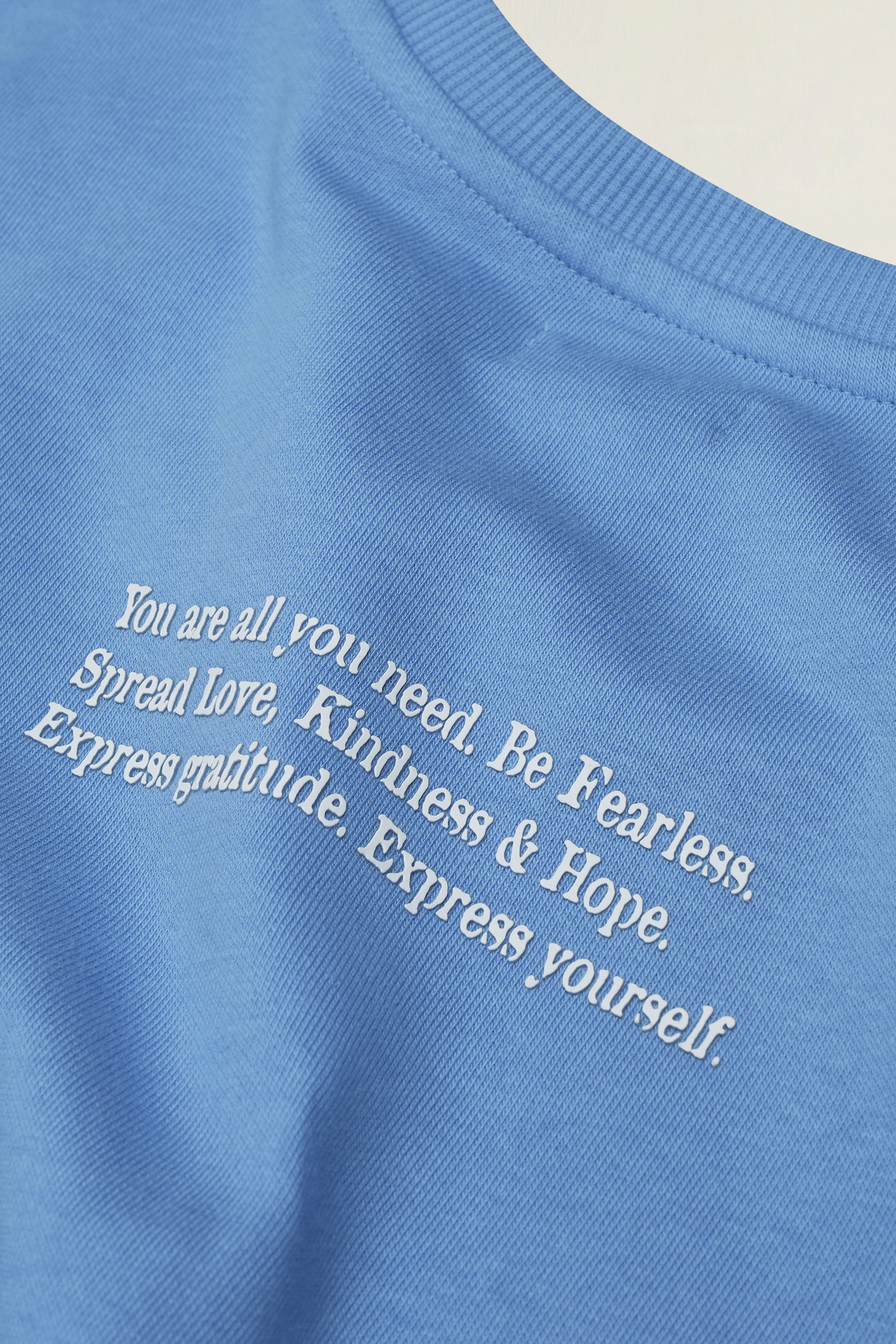 Ribbed Hem Cropped Sweatshirt