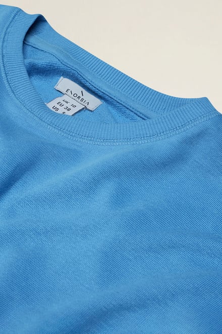 Ribbed Hem Cropped Sweatshirt