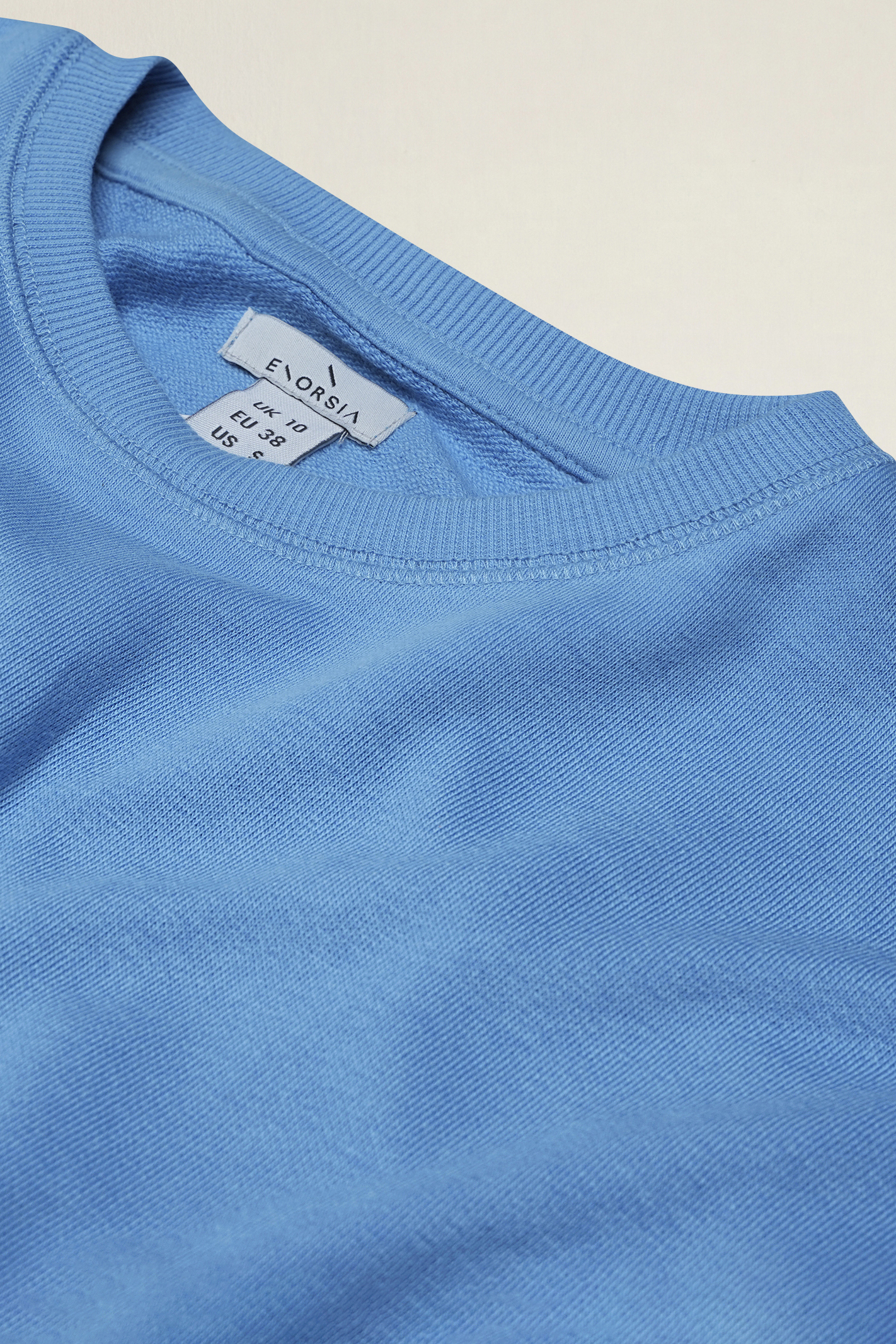 Ribbed Hem Cropped Sweatshirt