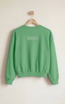 Ribbed Hem Cropped Sweatshirt