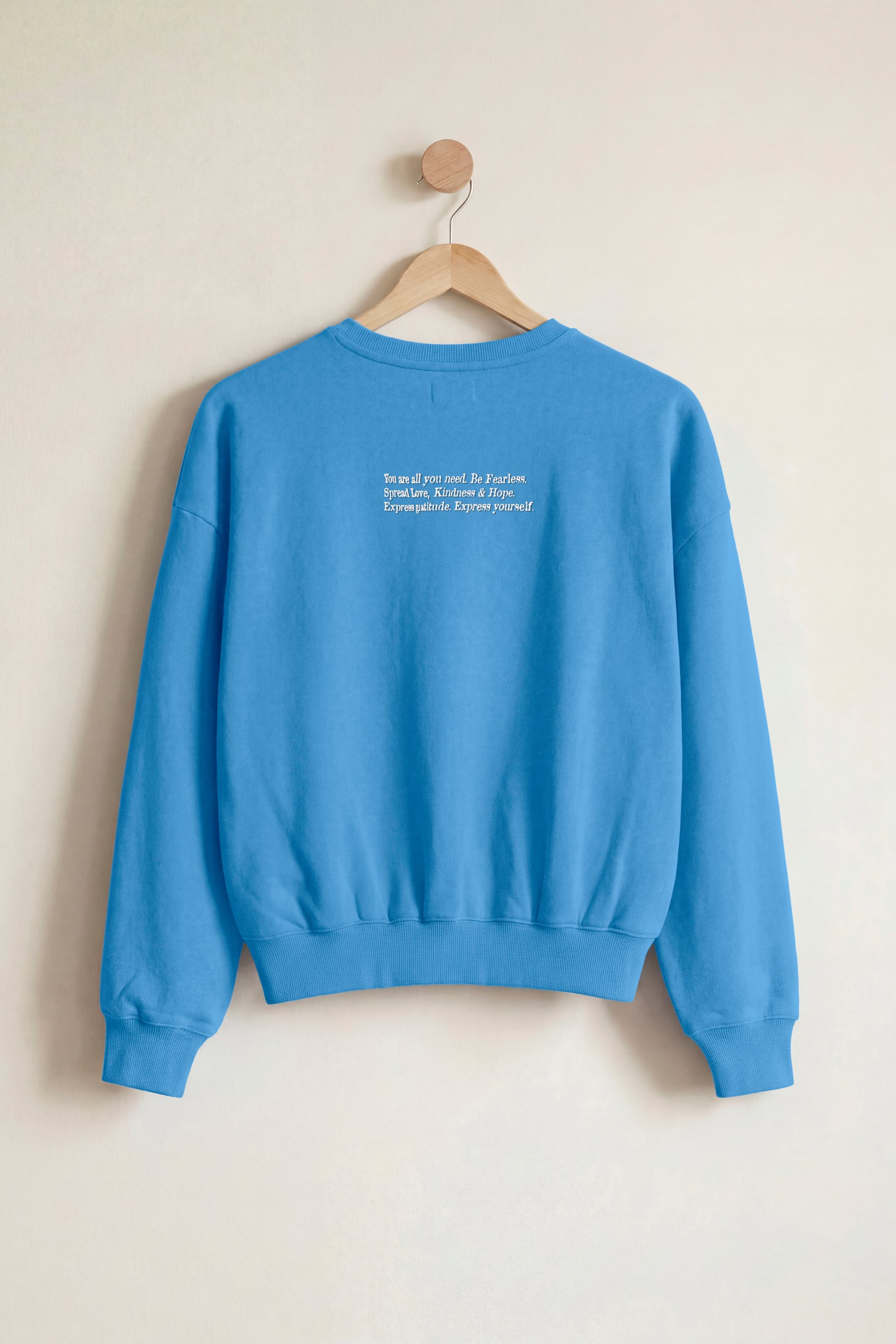 Ribbed Hem Cropped Sweatshirt