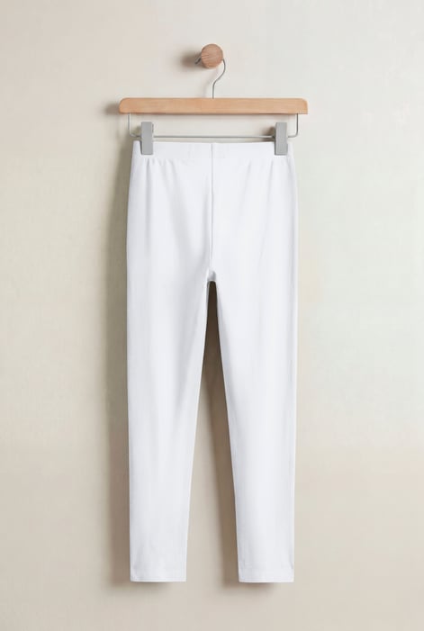 White Full length High Waist Leggings