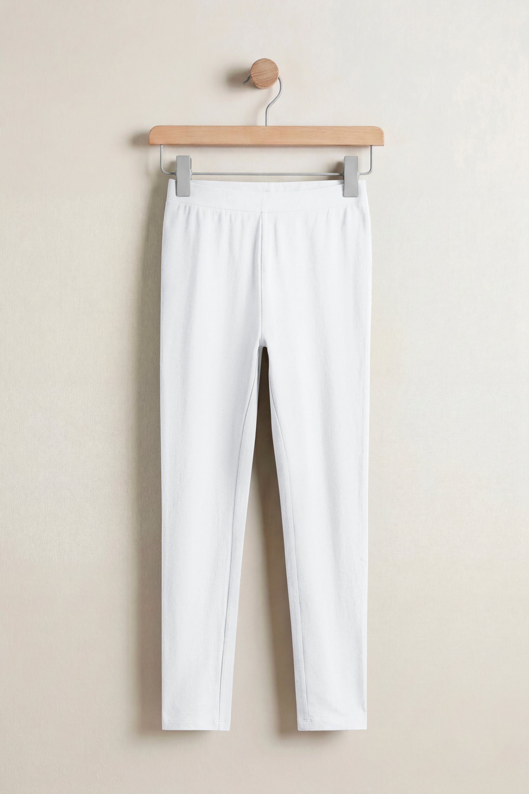 Enorsia Women's White Full Length High Waist Leggings - Uk 8