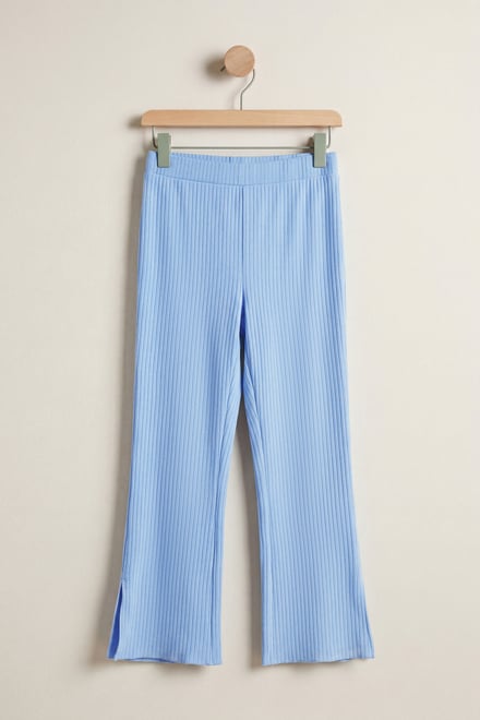 Jersey Ribbed Side slit Leggings