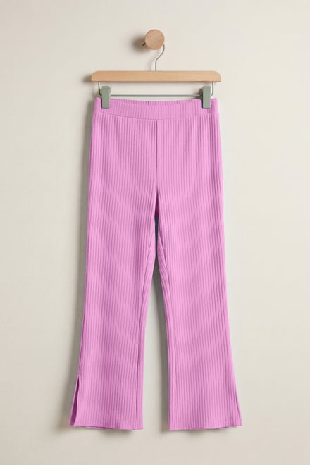 Jersey Ribbed Side slit Leggings