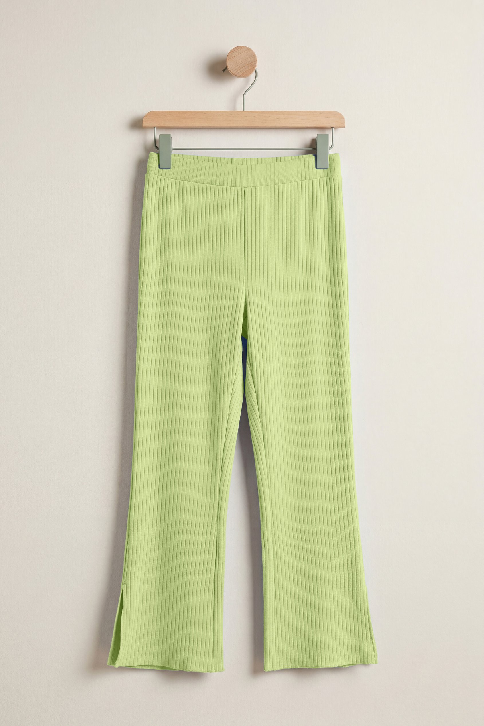 Jersey Ribbed Side slit Leggings