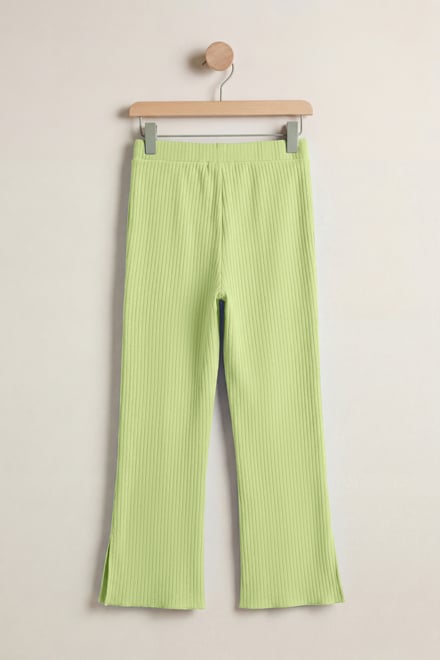 Jersey Ribbed Side slit Leggings