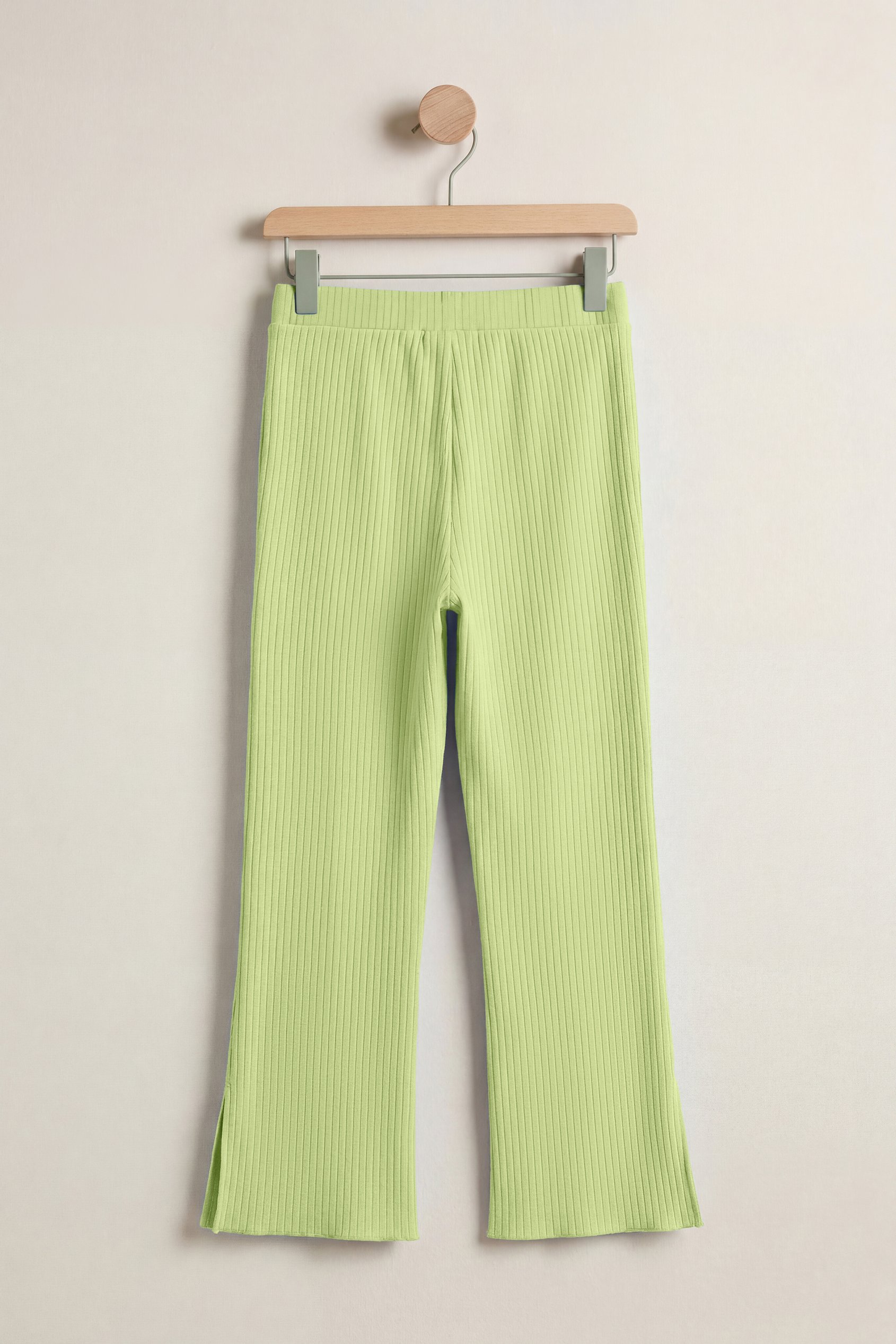 Jersey Ribbed Side slit Leggings