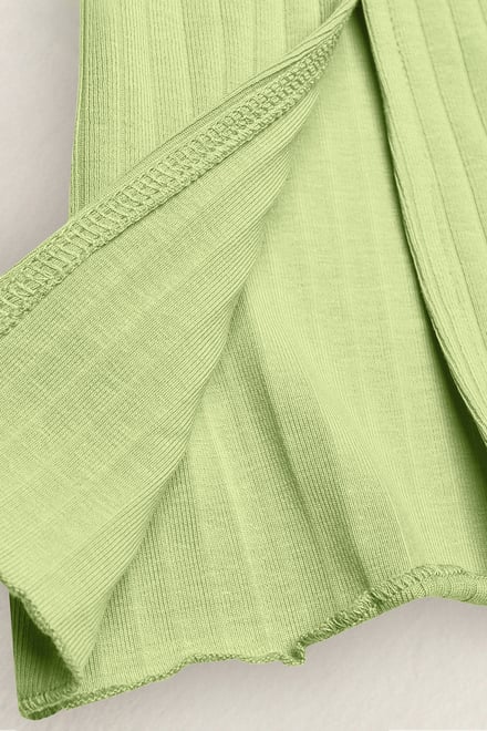Jersey Ribbed Side slit Leggings