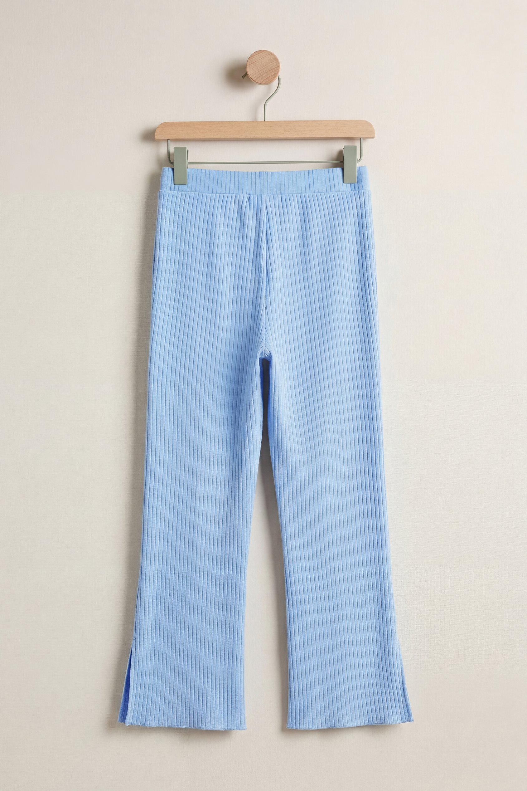 Jersey Ribbed Side slit Leggings