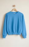 Ribbed Hem Cropped Sweatshirt