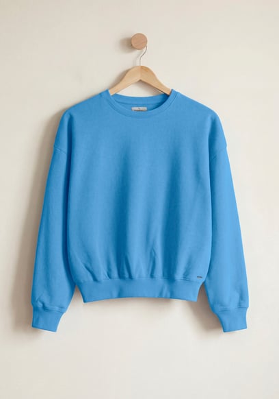Ribbed Hem Cropped Sweatshirt
