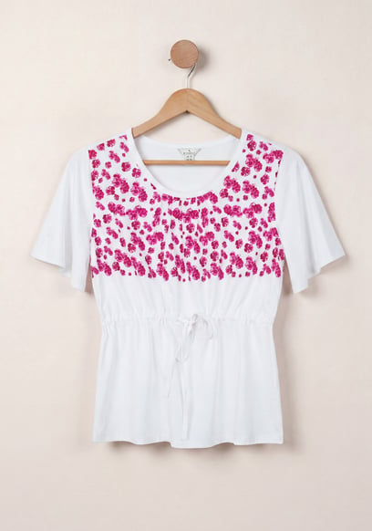 Floral Chest Print T-Shirt