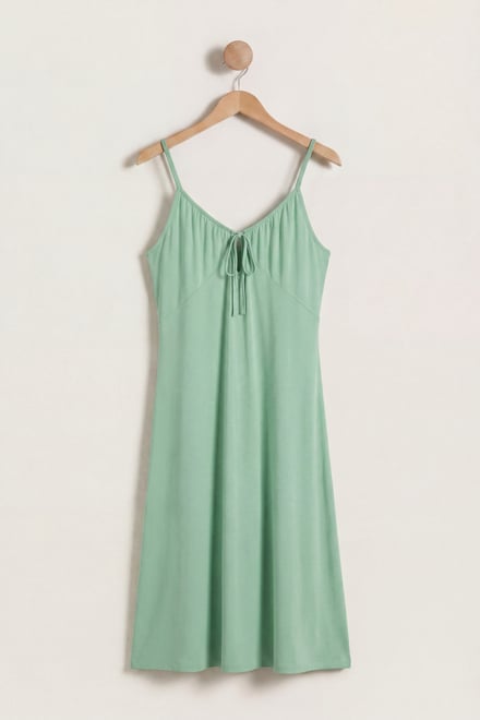 Women's Strappy Cotton Jersey Midi Nightdress