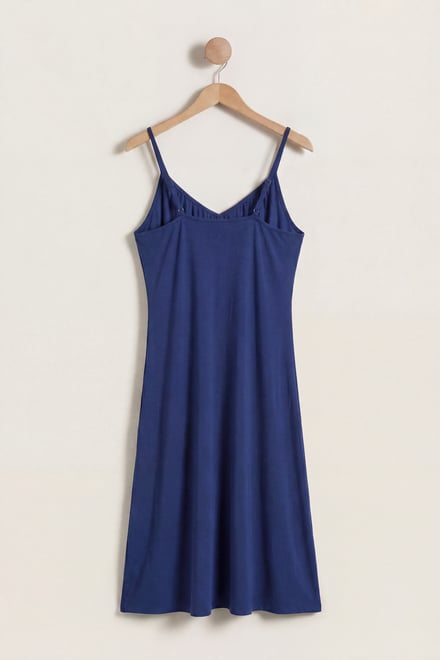 Women's Strappy Cotton Jersey Midi Nightdress