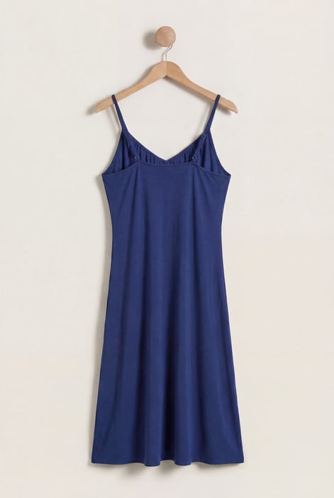 Navy Strappy V-Neck Jersey Dress