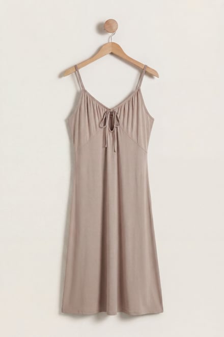 Women's Strappy Cotton Jersey Midi Nightdress