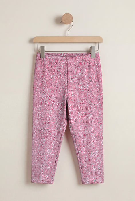 Cream Bee Printed Cropped Leggings