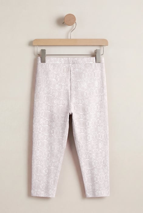Cream Bee Printed Cropped Leggings