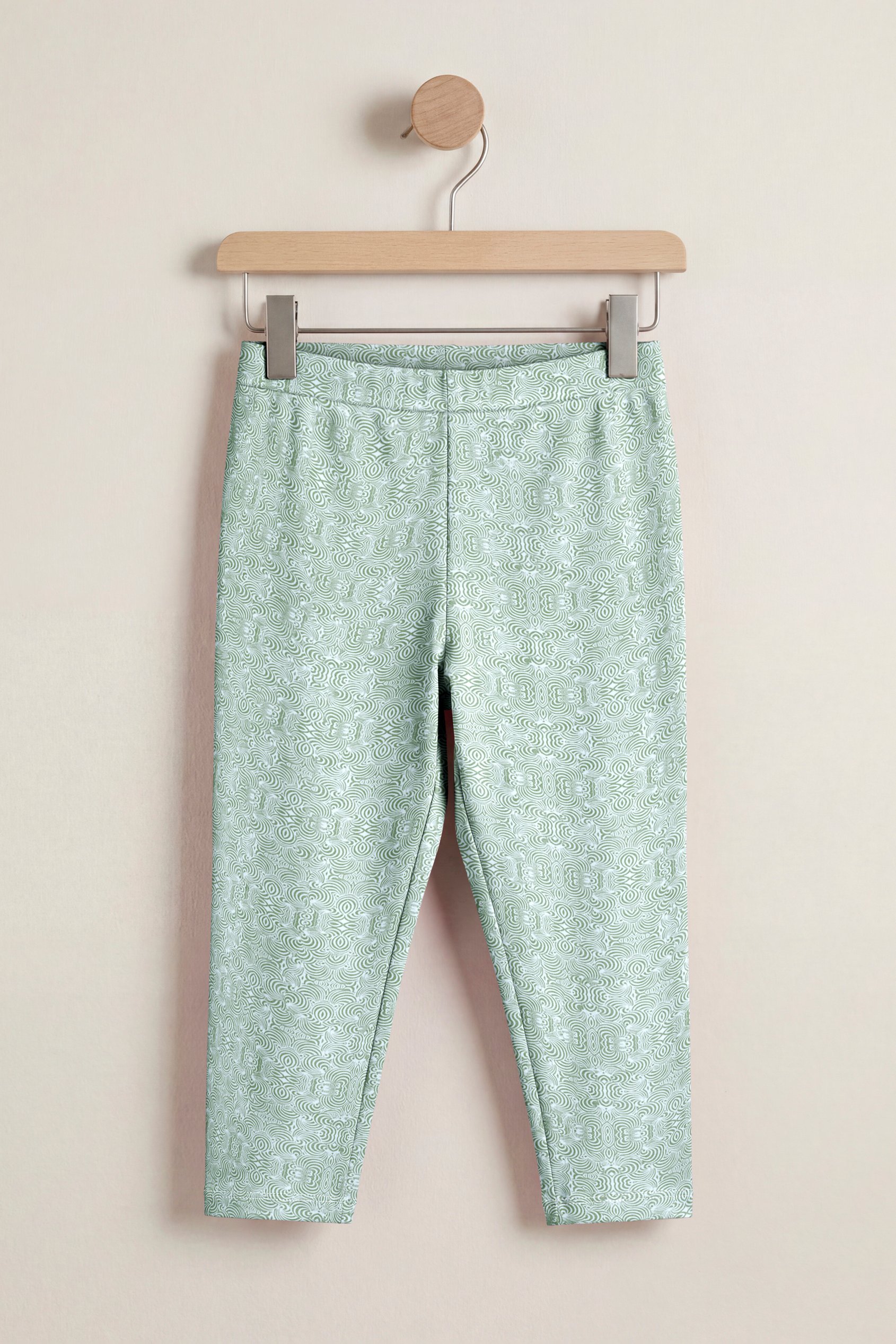Enorsia Women's Green Bee Printed Cropped Leggings - Uk 14