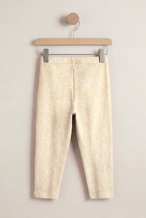Yellow Bee Printed Cropped Leggings