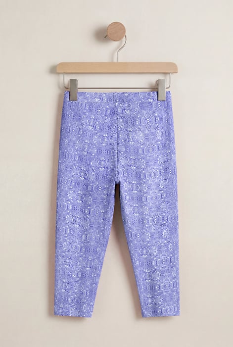 Blue Bee Printed Cropped Leggings