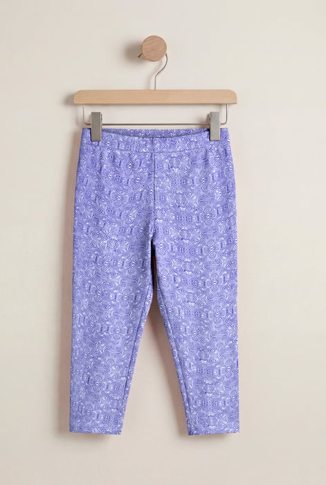 Cream Bee Printed Cropped Leggings