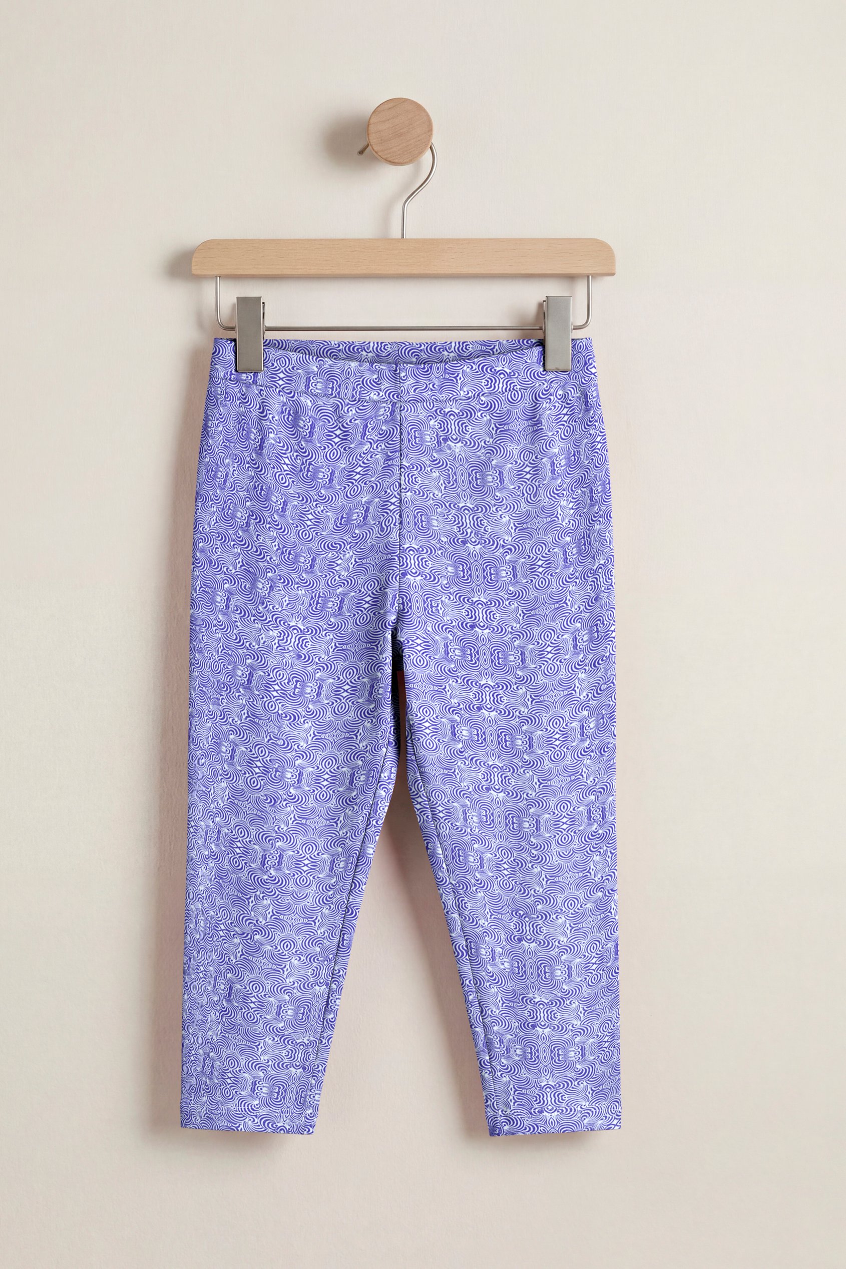 Enorsia Women's Blue Bee Printed Cropped Leggings - Uk 10