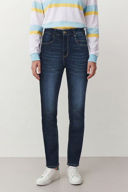 Mid Waist Skinny Jeans