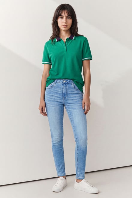 Mid Waist Skinny Jeans