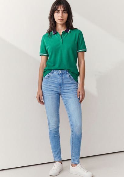 Mid Waist Skinny Jeans