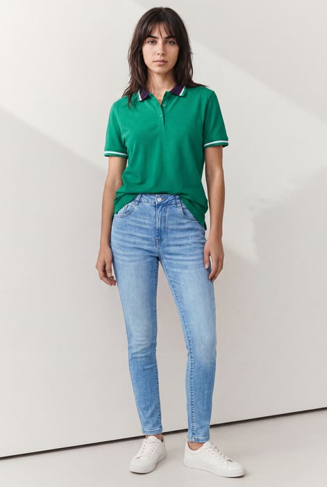 Light Blue Mid Waist Skinny Jeans