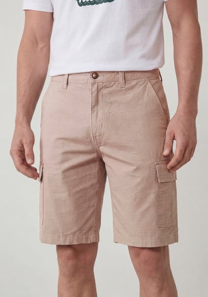 Ripstop Textured Cargo Shorts