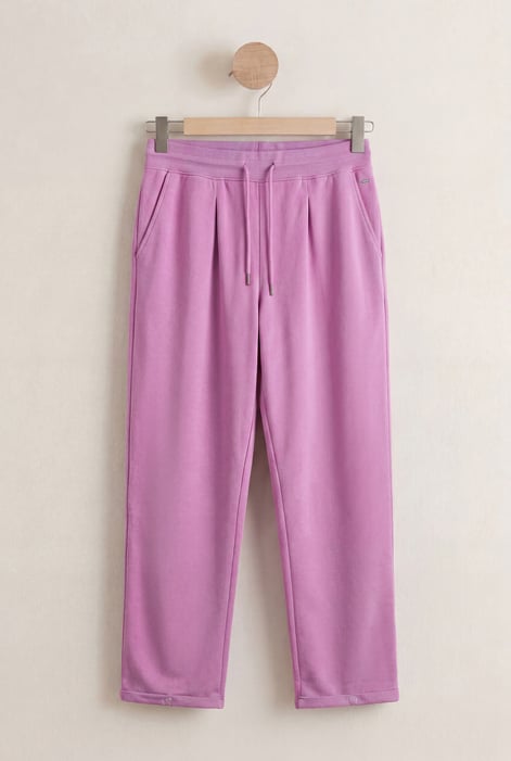 Yellow Roll -Up Hem Jersey Trousers