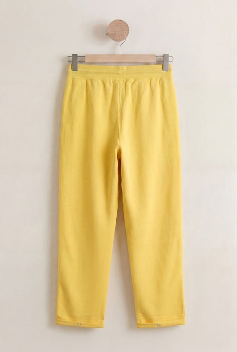 Yellow Roll -Up Hem Jersey Trousers