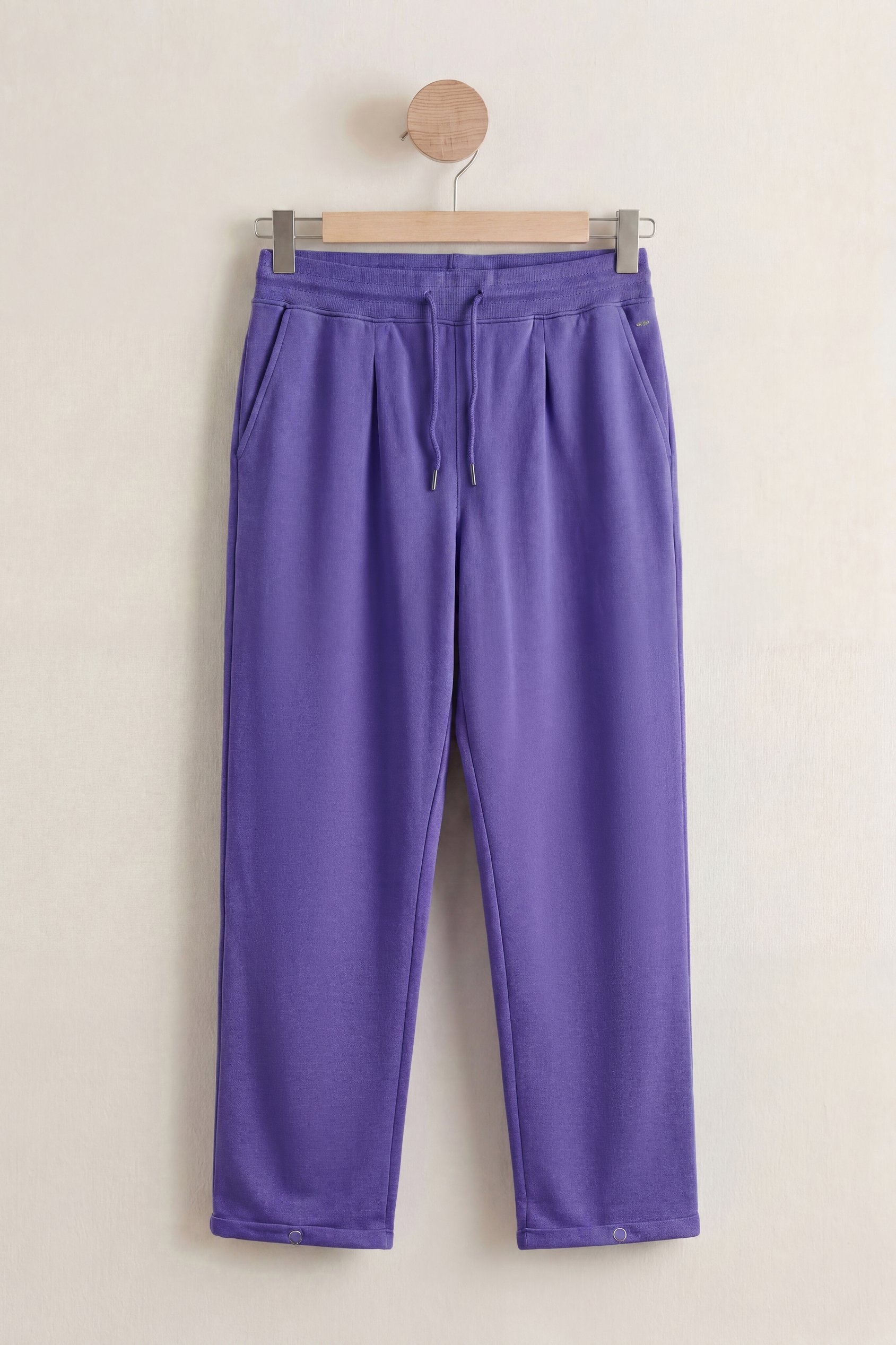 Enorsia Women's Purple Roll -Up Hem Jersey Trousers - Uk 12