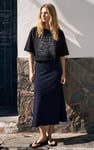 Classic Seam Detail Jersey Skirt