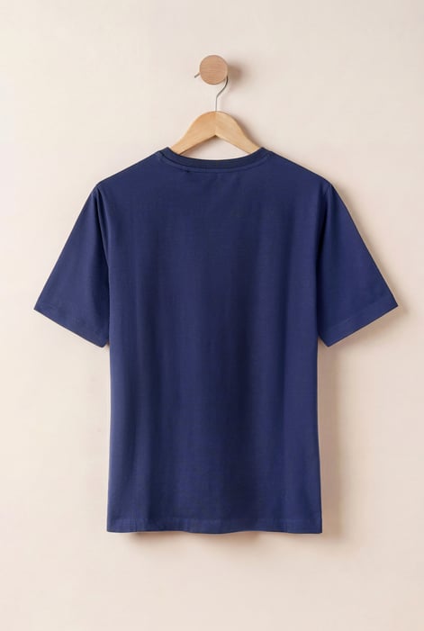 Blue Lose Fit Heavyweight Crew Neck T-Shirt | Enorsia