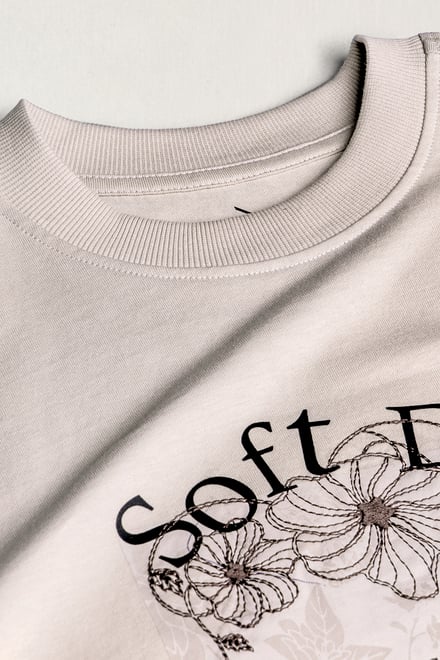 Mix Media Graphic Oversized T-Shirt | Enorsia