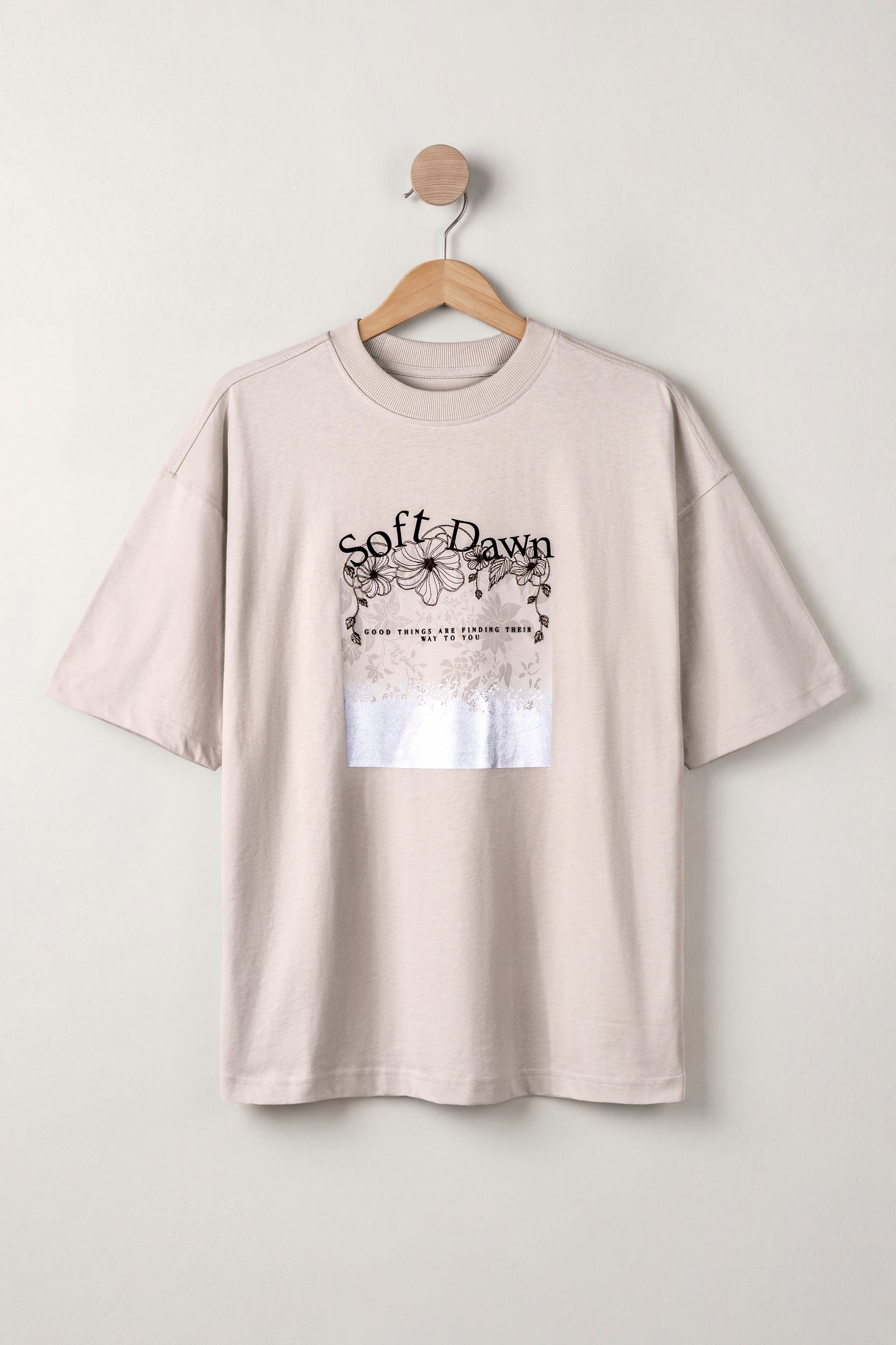 Mix Media Graphic Oversized T-Shirt | Enorsia